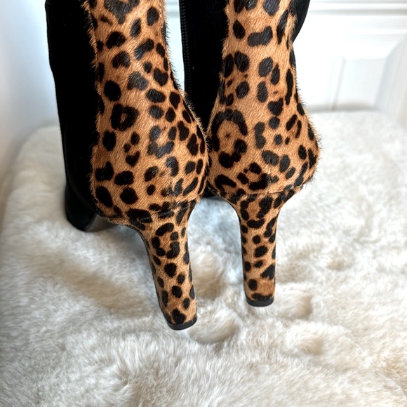 ALFANI BLACK LEATHER & CALF HAIR BOOTS - Picture 7 of 15